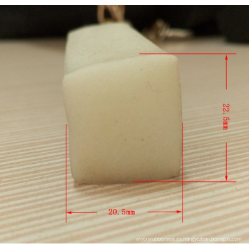 Perfil de caucho de silicona extruido de goma de silicona